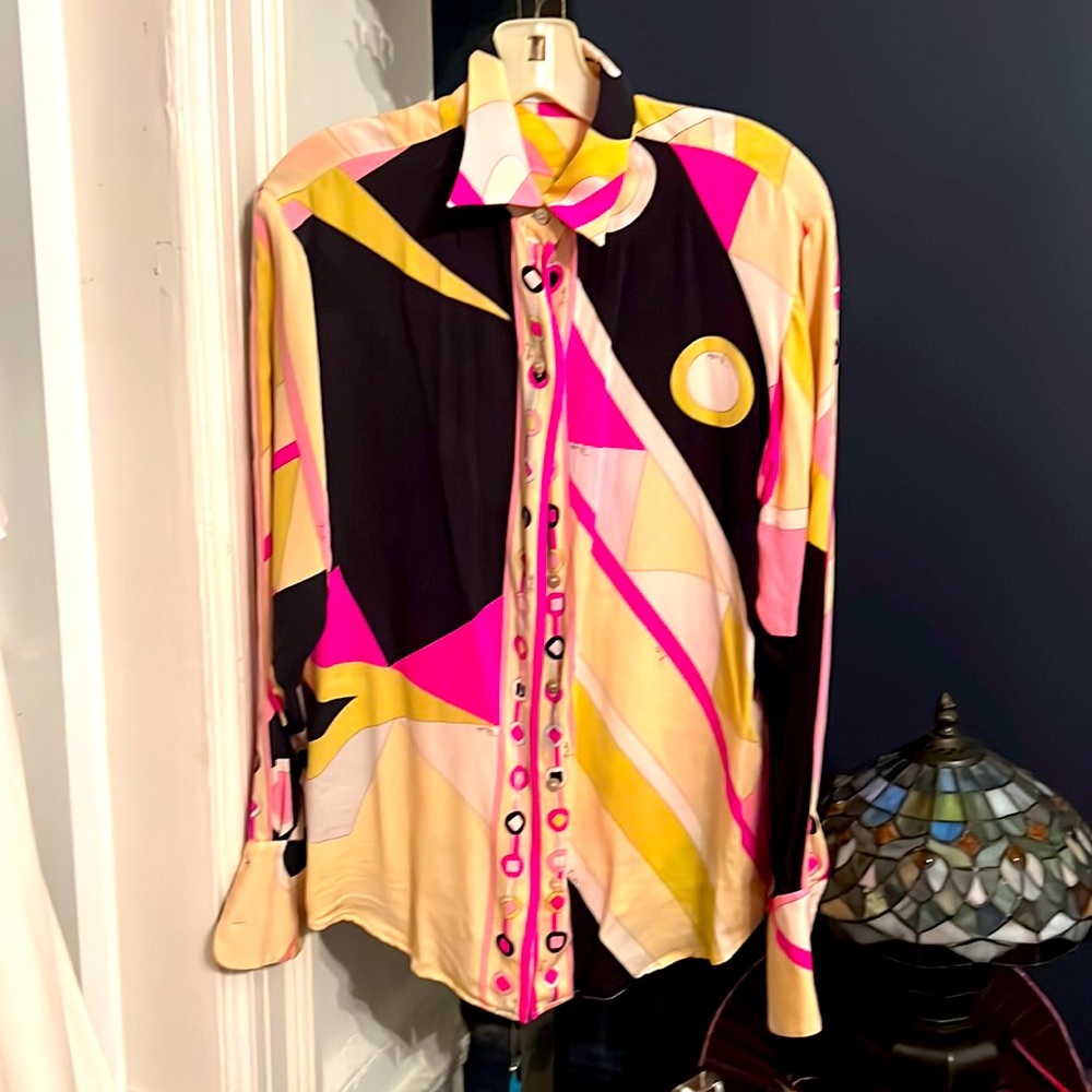 Pucci button down. Bright and sexy